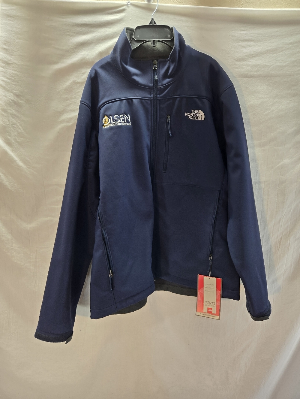 The North Face Men's Large Blue Apex Bionic Softshell Jacket "Logo" New